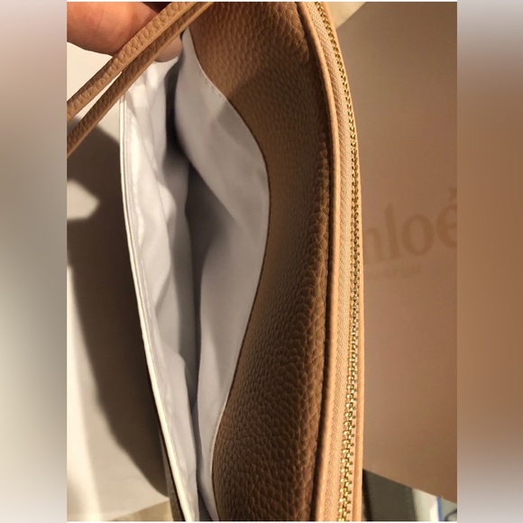 Chloe Large Pouch/clutch/makeup Bag Beige with Box Limited Edition - Picture 4 of 5